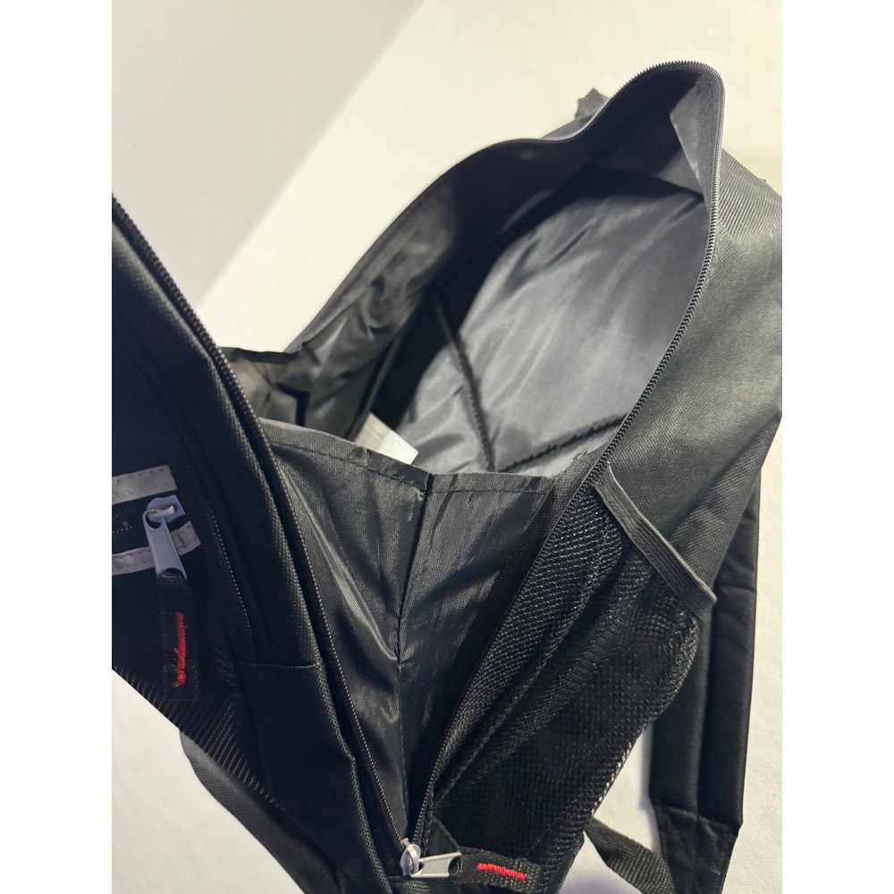Summit Ridge Black Backpack New With Tags Padded Straps Reflective Trim - Picture 4 of 4